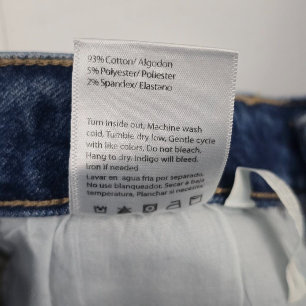 Women's Blue Distressed Skinny Jeans - Picture 11 of 12